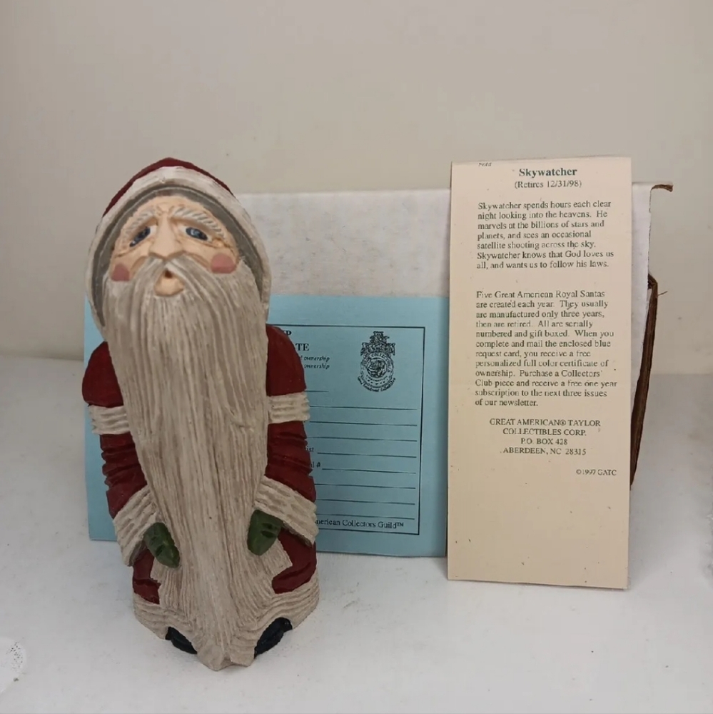 Great American Carved Santa Skywatcher Artist Signed & Number #108 Sampson Rare